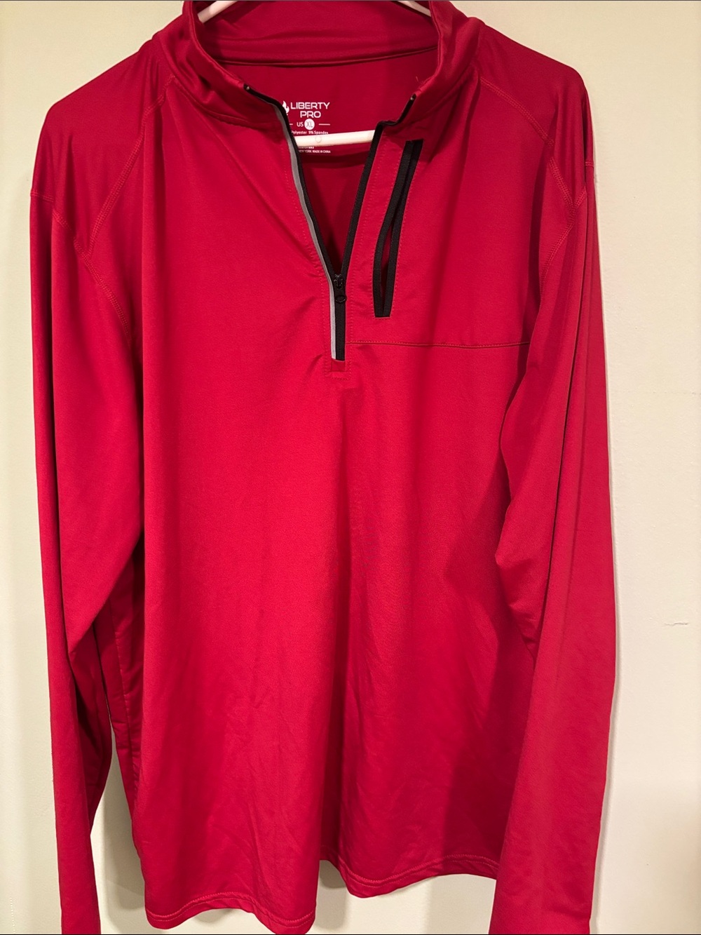 Red Liberty Pro Quarter-Zip Long Sleeve Pullover